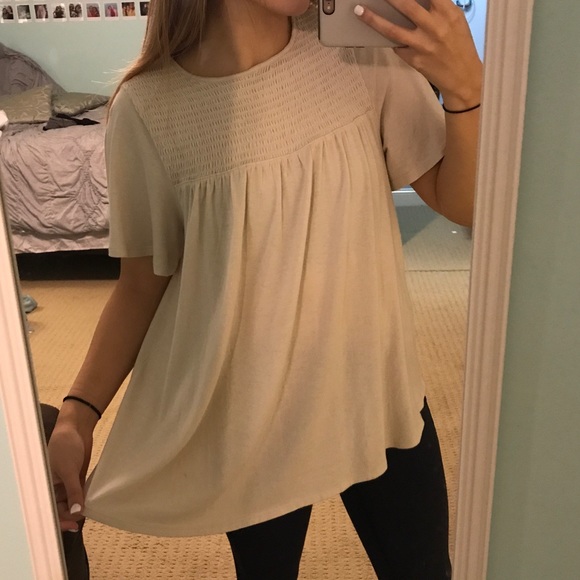 tan blouse - Picture 3 of 3